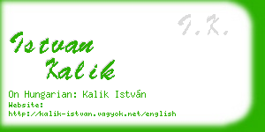 istvan kalik business card