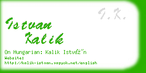 istvan kalik business card